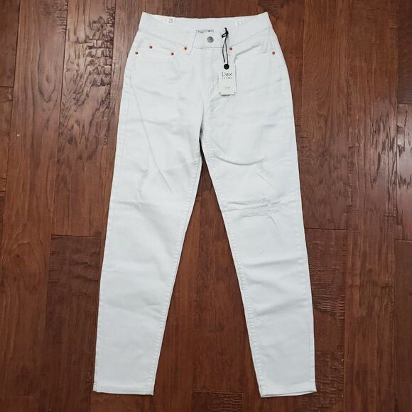 Dex Nixon Boyfriend Jeans White 25 NEW - Picture 2 of 8
